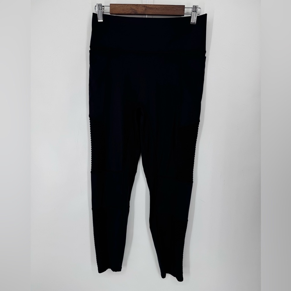 Fabletics Women's Black Leggings Ribbed Detail Neutral Active Plus Size XXL/1X